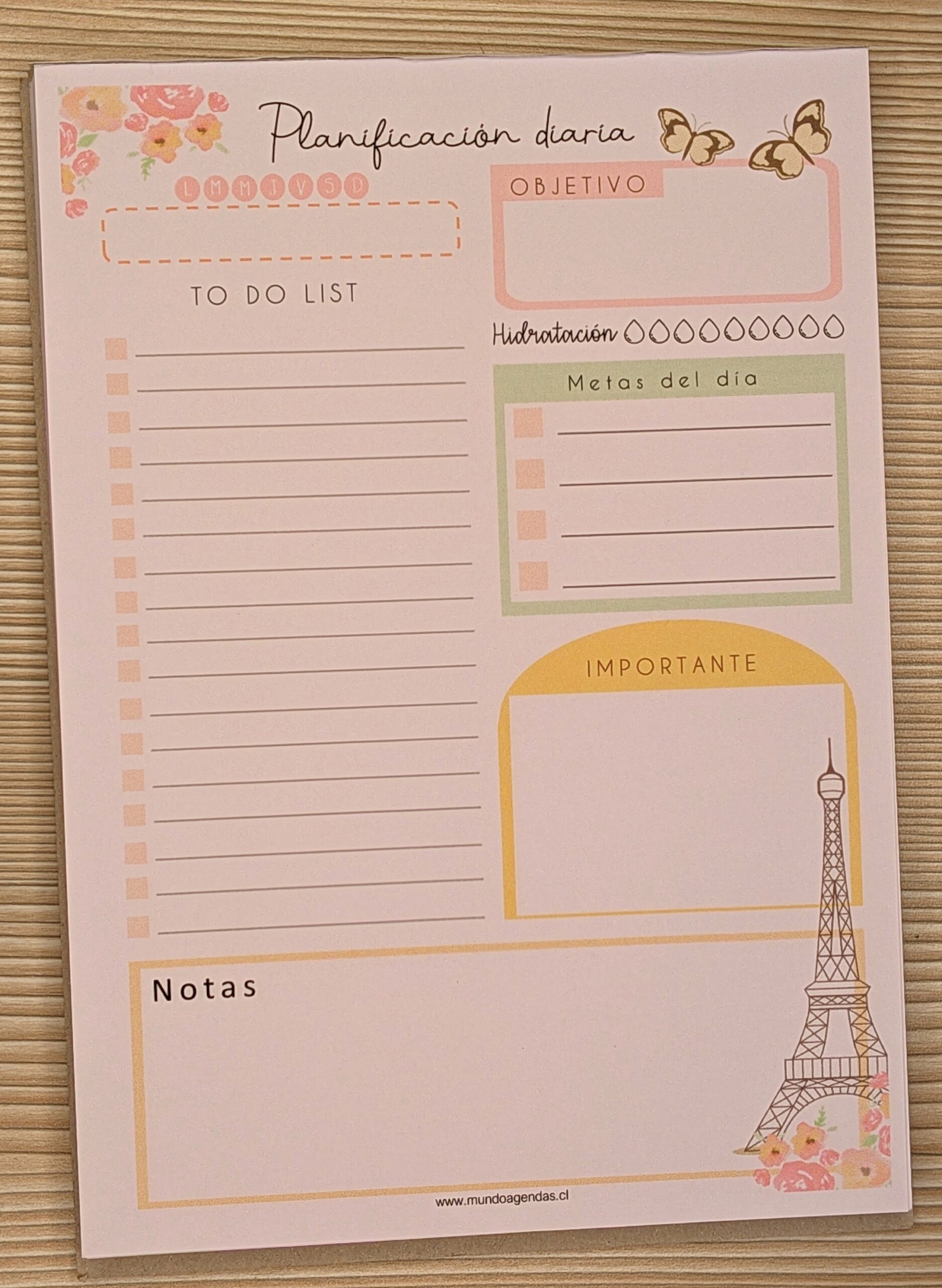 planificación diaria diseño parís